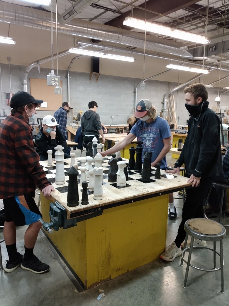 Advanced Woods Class Lathed Chess Pieces