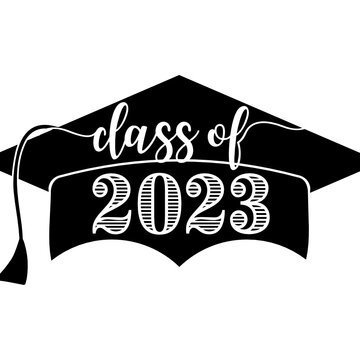 Grad cap with Class of 2023 Lettering